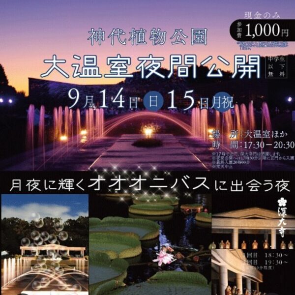 9/14・9/15 神代植物公園 出店のお知らせ